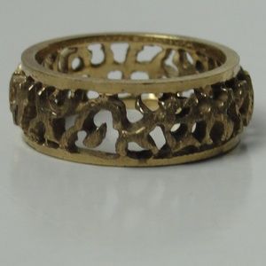 Men's Brass Ring-CORAL CUTOUT Sz 6.5 #14